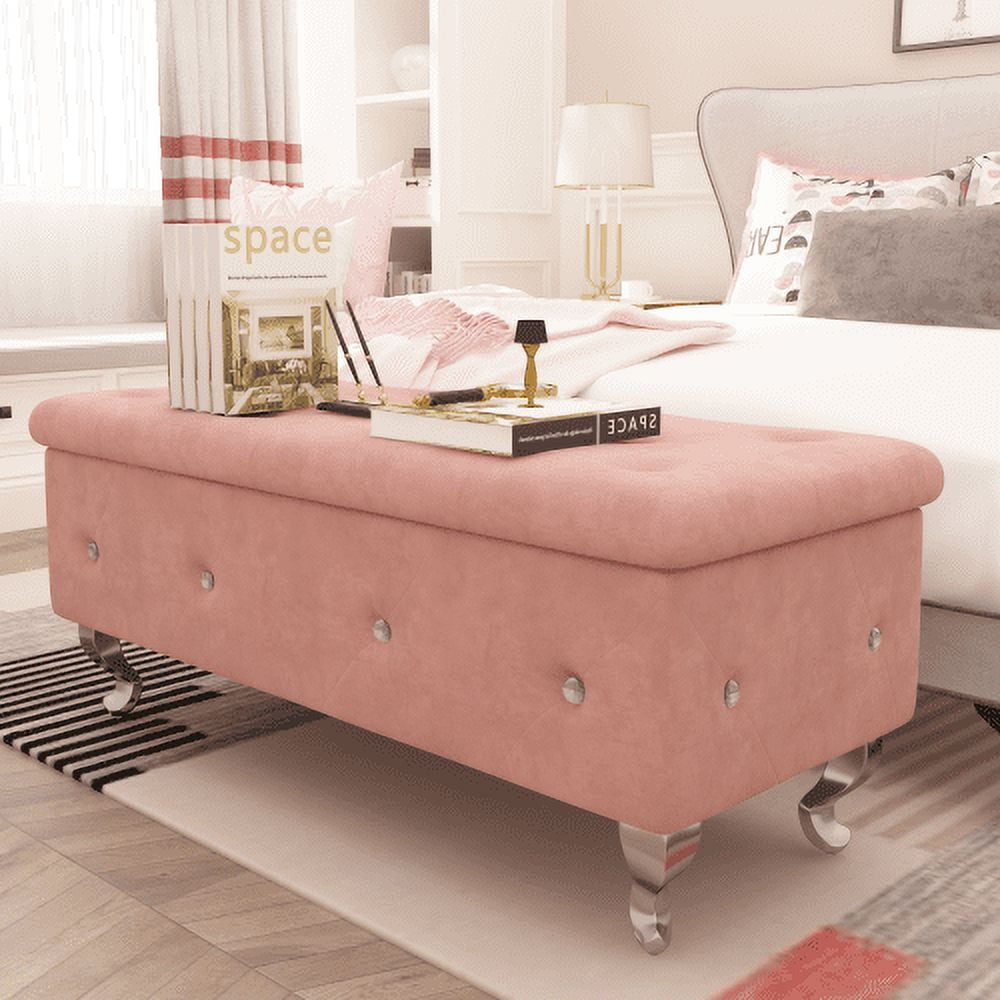 Ottoman with Storage 37.4 inch Storage Ottoman Bench with Linen