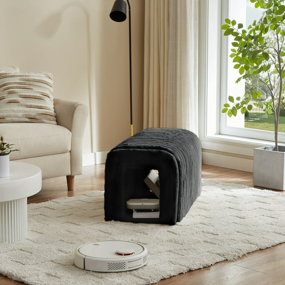Ottoman Storage Bench Pet Supplies Corduroy Bench Cat's nest to hide For the Living Room, Entryway and Bedroom