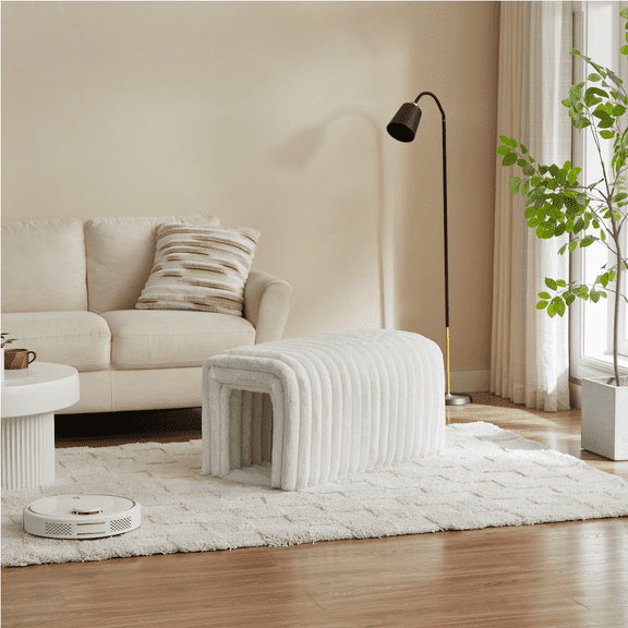 Ottoman Storage Bench Pet Supplies Corduroy Bench Cat's nest to hide For the Living Room, Entryway and Bedroom