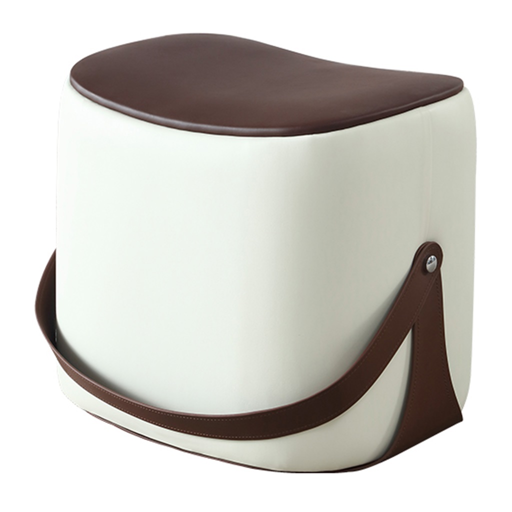 Ottoman With Storage, Faux Leather Footrest For Couch, Foot Stool For ...