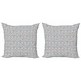 thumbnail image 1 of Ambesonne Vintage Throw Pillow Cover 2 Pack, Floral Patterns, 24", Multicolor, 1 of 2