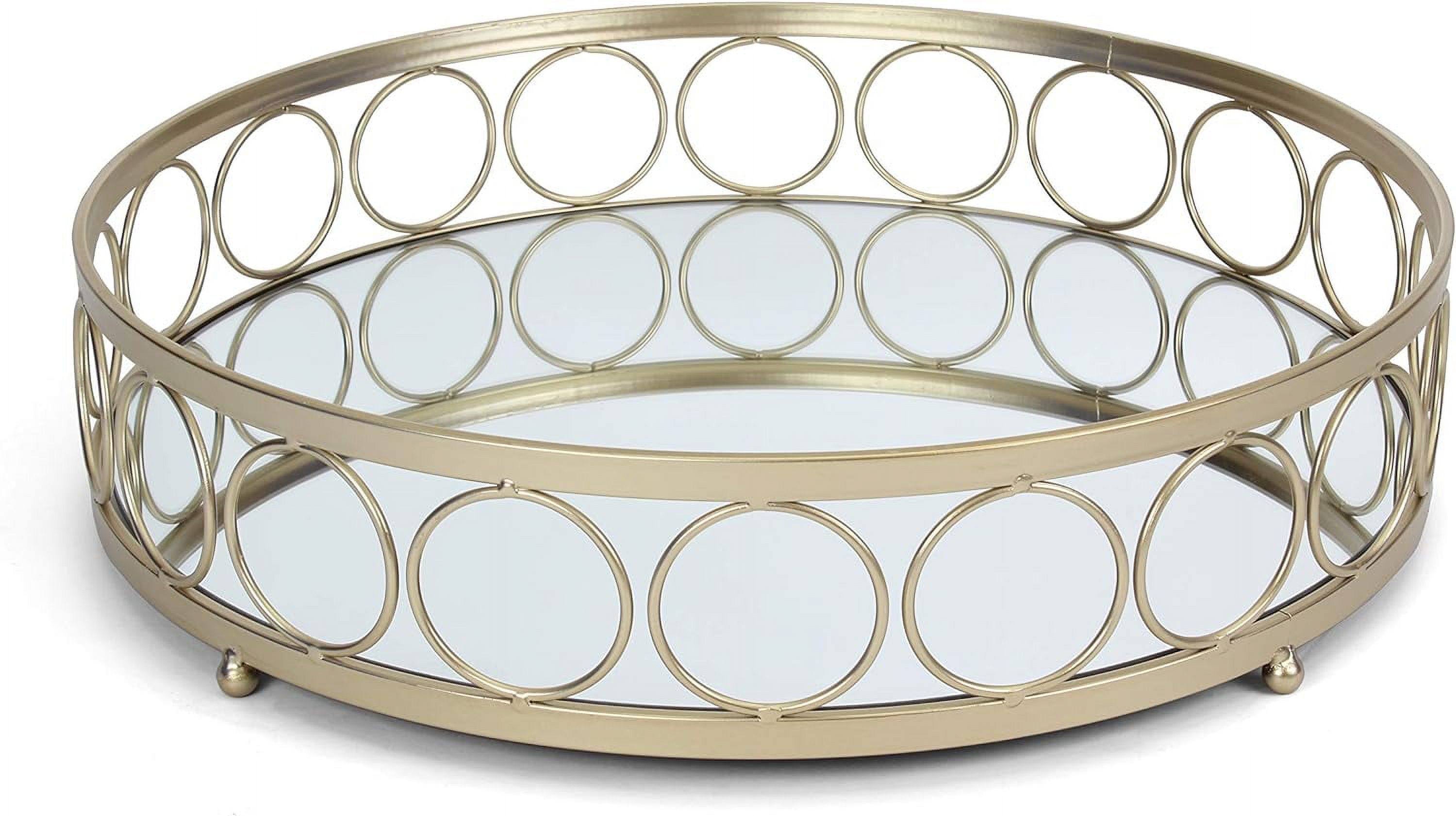 Ottoman Trays Mirror Tray Set Decorative Round Metal Trays Ornate