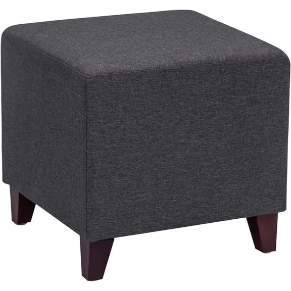 Ottoman with Square Cube Design, 16 Inch Footstools and Ottomans Small, Large Load Capacity, Square Foot Rest Ottoman for Living Room