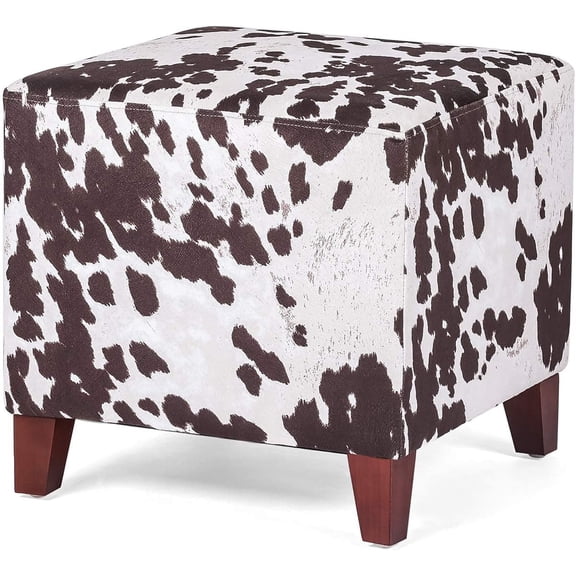 Ottoman with Square Cube Design, 16 Inch Footstools and Ottomans Small, Large Load Capacity, Square Foot Rest Ottoman for Living Room