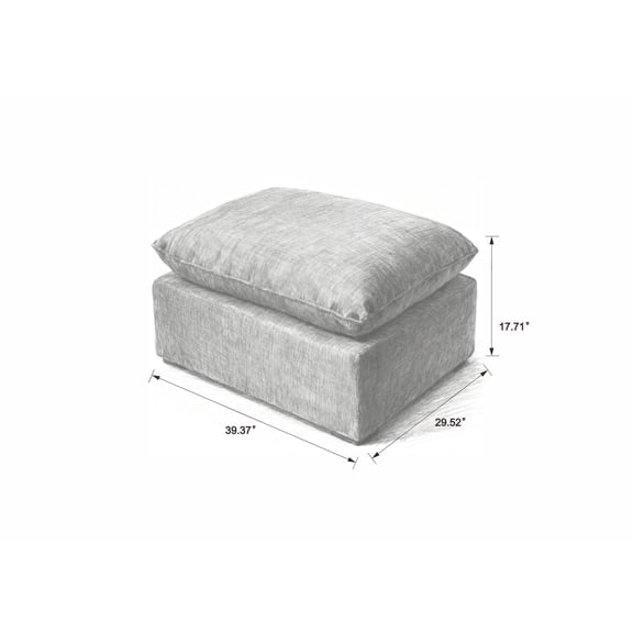 Ottomans With Storage Modern Chenille cloud sofa, freely combinable, comfortable to sit on, suitable for modern living room furniture in homes, apartments, and offices,Living Room Ottomans