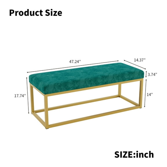 Ottomans With Storage Storage Bench for Entryway, Bench with Steel Frame,, Synthetic Leather, Living Dining Room, Mid-Century Modern, Loads 600 lb,Large Ottomans