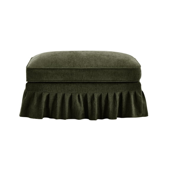 Ottomans With Storage, Ottoman Chenille -Green, Green Large Ottomans,Chenille Living Room Ottomans, Furniture Primary Living Space Ottomans