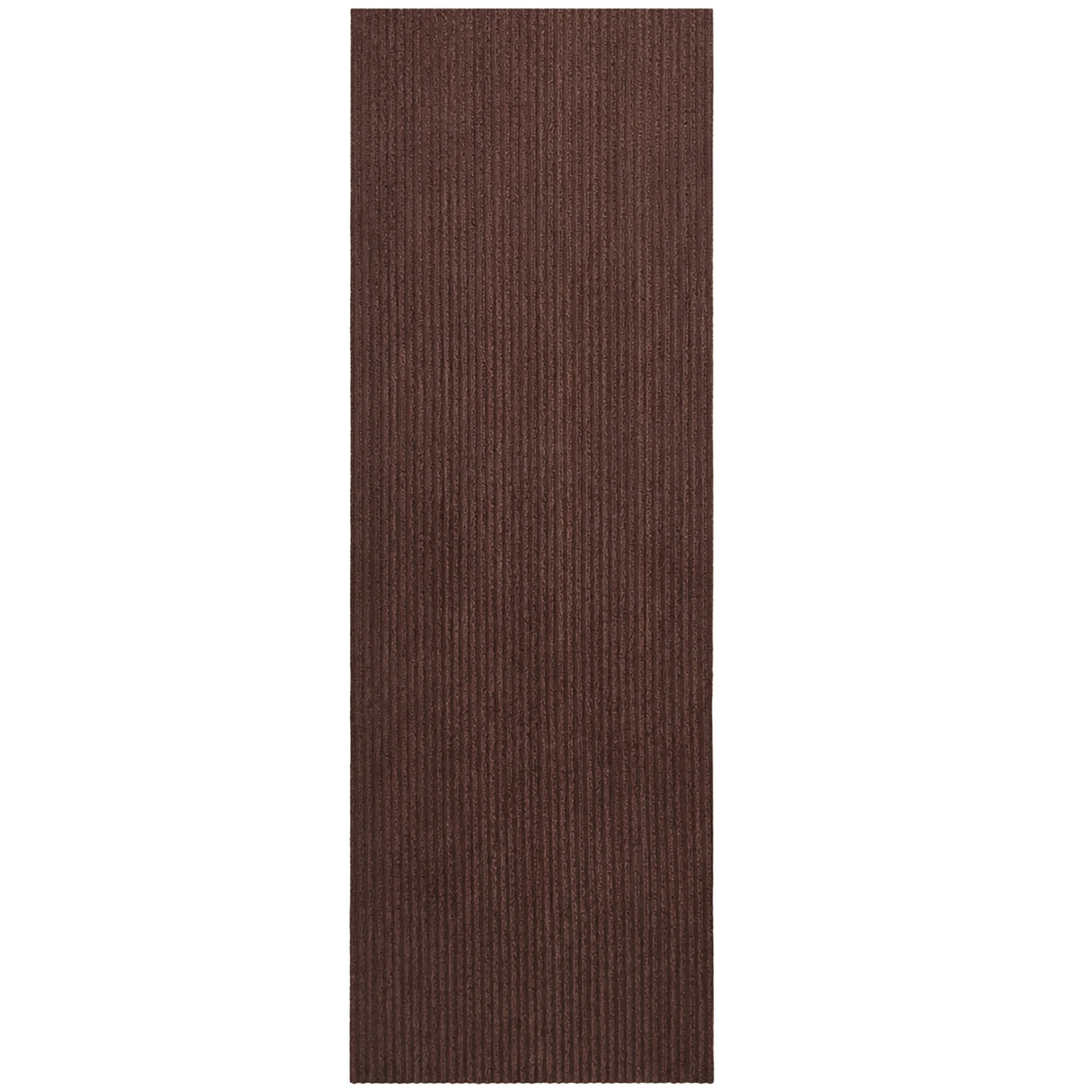 Ottomanson 2'7" x 45' Non-Slip Hallway Runner Rug, Waterproof Carpet Runner for Entryway, Dirt Trapper, Brown