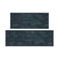 thumbnail image 1 of Ottomanson 2-Piece Kitchen Rug Set, Non-Slip Washable Hallway Runner & Floor Mat for Sink 22.5" x 48" + 22.5" x 60" Solid Charcoal Navy, 1 of 5