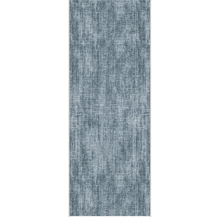 Ottomanson 2-Piece Kitchen Rug Set, Non-Slip Washable Hallway Runner & Floor Mat for Sink 1'11" x 4' + 1'11" x 5' Solid Greyish Blue