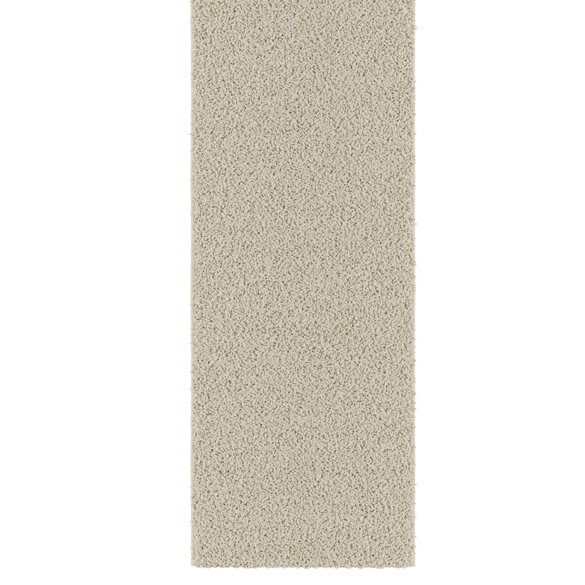 Ottomanson 2x3 Non-Slip Shag Area Rug Plush Small Bedside Rug for Bedroom & Bathroom, 2' x 3', Cream