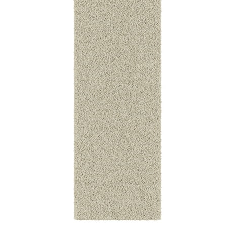 Ottomanson 2x5 Non-Slip Shag Runner Rug Plush Carpet for Bedrooms & Hallways, 2' x 5', Cream