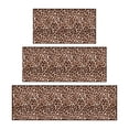 thumbnail image 1 of Ottomanson 3-Piece Kitchen Rug Set, Non-Slip Washable Hallway Runner & Floor Mat for Bathroom 22.5" x 36" + 22.5" x 48" + 22.5" x 60" Leopard Brown, 1 of 6