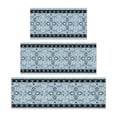 thumbnail image 1 of Ottomanson 3-Piece Kitchen Rug Set, Non-Slip Washable Hallway Runner & Floor Mat for Bathroom 22.5" x 36" + 22.5" x 48" + 22.5" x 60" Mahal Blue, 1 of 5
