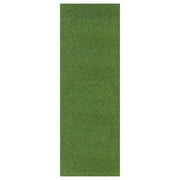 Ottomanson 3x27 Artificial Turf Golf Hitting Mat Indoor/Outdoor Fake Grass Runner Rug, 3' x 27' , Green