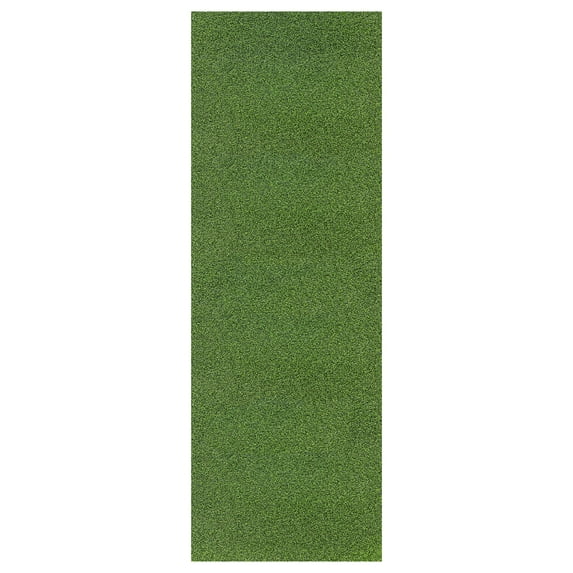 Ottomanson 3x9 Artificial Turf Golf Hitting Mat Indoor Fake Grass Runner Rug, 2'7" x 9', Green