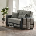 thumbnail image 1 of Ottomanson 63" Convertible Loveseat Sleeper with Storage, Modern Chenille Sofa for Small Spaces, Gray, 1 of 6