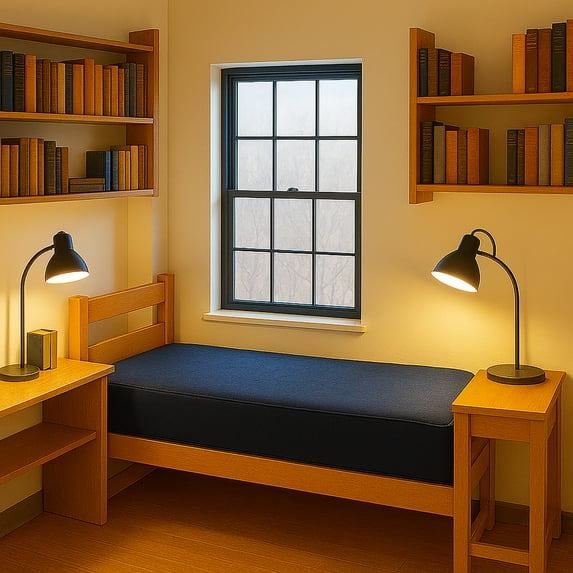 Ottomanson 8" Twin-XL Medium Firm Memory Foam Mattress – Waterproof & Fire Safe – Ideal for Dorms & Nursing Homes