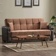 thumbnail image 1 of Ottomanson 87" Convertible Sofa Couch for Living Room, Chenille Modern Sofa Bed with Storage, Brown, 1 of 5