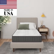Ottomanson Twin 9" Medium-Firm Hybrid Mattress Pocket Coils, CertiPUR-US, Fiberglass-Free, Bed in a Box