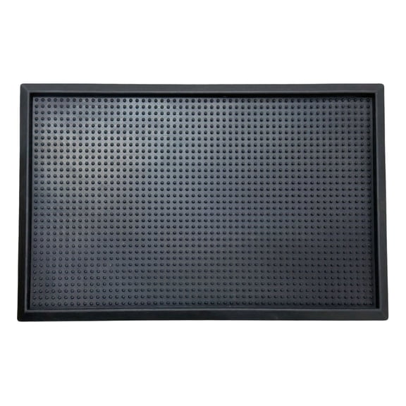 Ottomanson All Weather Rubber Boot Tray, Heavy Duty Non Slip Shoe Mat, 18" x 28"
