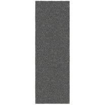 Ottomanson Angora Non-Slip Rubberback Solid 2x5 Soft Indoor Runner Rug, 20" x 59", Gray