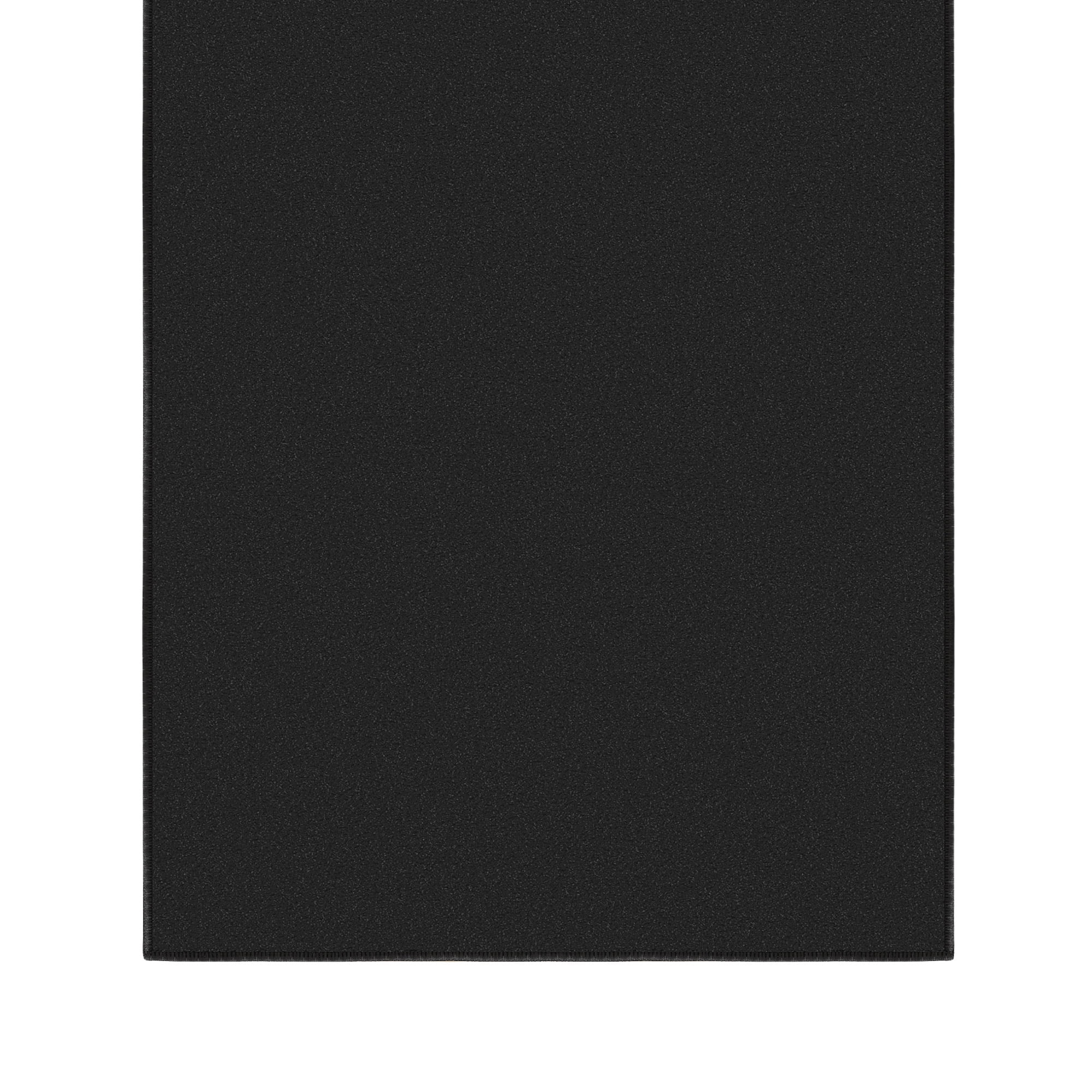 Ottomanson Area Rug Non-Slip Low Pile Stain Resistant Carpet, Solid Black, 5' x 7'10"
