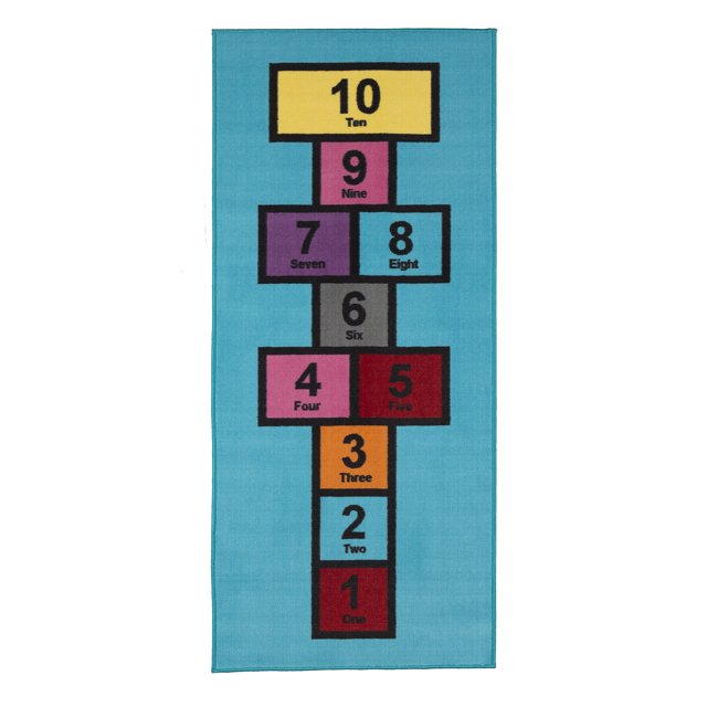 Ottomanson Children's Garden Collection Educational Titled Hopscotch ...