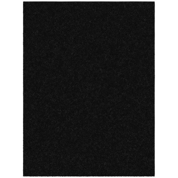 Ottomanson Chimera Non-Slip Rubberback Solid 5x7 Soft Indoor Area Rug, 5' x 7', Black