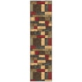 thumbnail image 1 of Ottomanson Boxes Hallway Runner Rug 2'7" x 9'6" - Non Slip Low Pile Carpet, Multicolor, 1 of 13