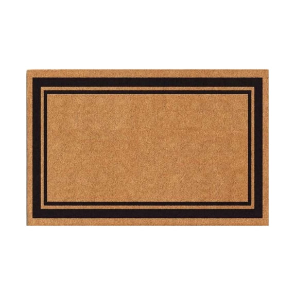 Ottomanson Coir Welcome Mat, Non-Slip Outdoor Doormat, Weather-Resistant, 17" x 30"