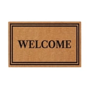 Ottomanson Coir Welcome Mat, Non-Slip Outdoor Doormat, Weather-Resistant, 17 x 30