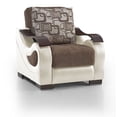 thumbnail image 1 of Ottomanson Convertible Accent Armchair with Hidden Storage, Firm Comfort Seating, Cream, 1 of 5