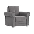 thumbnail image 1 of Ottomanson Convertible Accent Armchair with Hidden Storage, Firm Comfort Seating, Gray, 1 of 3