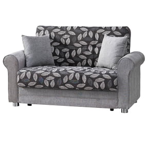 Ottomanson Convertible Sleeper Loveseat with Hidden Storage, Firm Seating, Beige