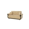 thumbnail image 1 of Ottomanson Convertible Sleeper Loveseat with Hidden Storage, Firm Seating, Beige, 1 of 4