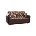 thumbnail image 1 of Ottomanson Convertible Sleeper Loveseat with Hidden Storage, Firm Seating, Brown, 1 of 5