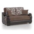 thumbnail image 1 of Ottomanson Convertible Sleeper Loveseat with Hidden Storage, Firm Seating, Brown, 1 of 5