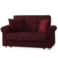thumbnail image 1 of Ottomanson Convertible Sleeper Loveseat with Hidden Storage, Firm Seating, Burgundy, 1 of 7