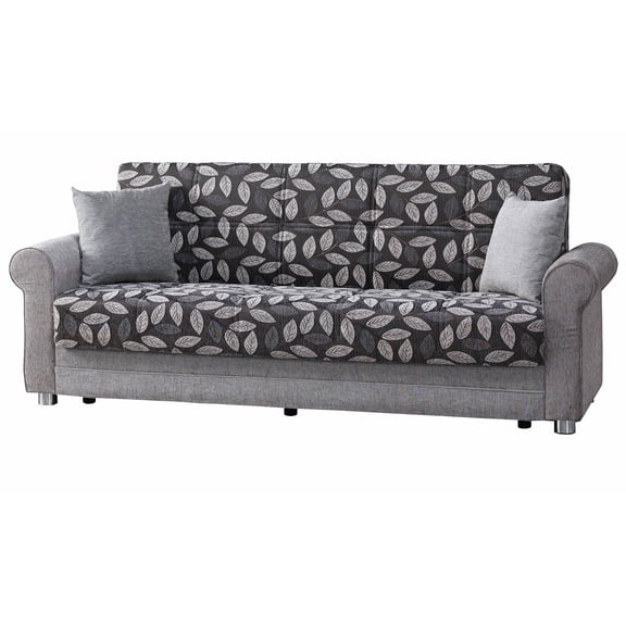 Ottomanson Convertible Sleeper Sofa Bed with Hidden Storage, Firm Comfort Couch, Beige