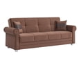 thumbnail image 1 of Ottomanson Convertible Sleeper Sofa Bed with Hidden Storage, Firm Comfort Couch, Brown, 1 of 7