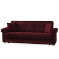 thumbnail image 1 of Ottomanson Convertible Sleeper Sofa Bed with Hidden Storage, Firm Comfort Couch, Burgundy, 1 of 7