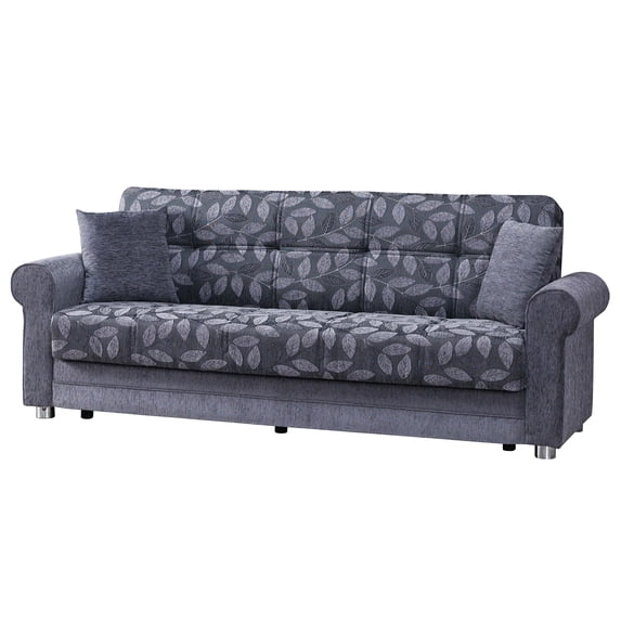Ottomanson Convertible Sleeper Sofa Bed with Hidden Storage, Firm Comfort Couch, Gray