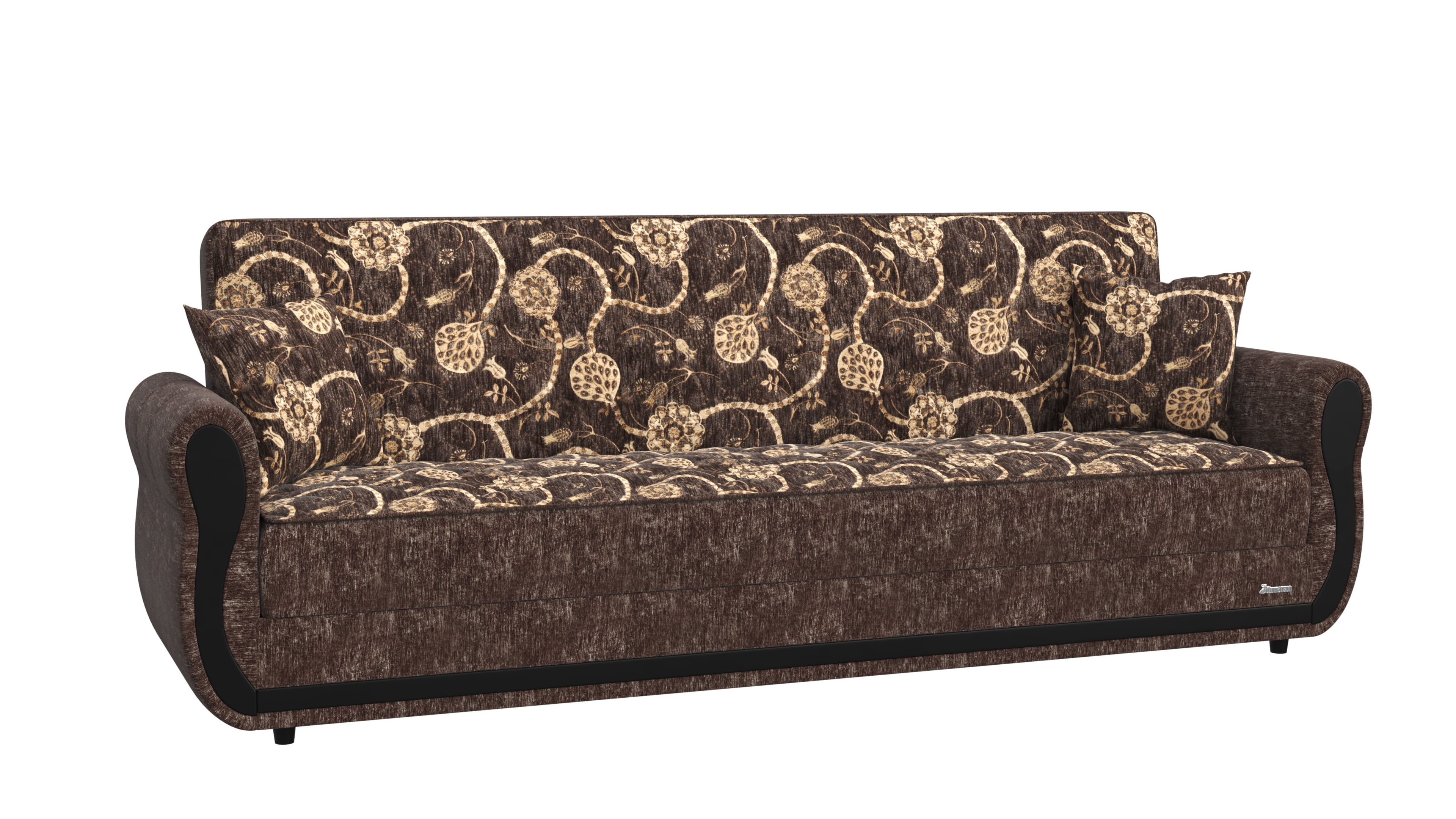 Ottomanson Convertible Sleeper Sofa Bed with Hidden Storage, Firm Comfort Couch, Gray
