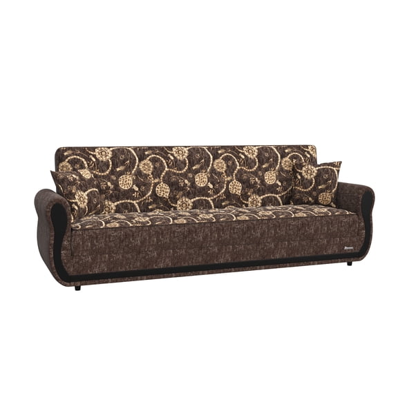Ottomanson Convertible Sleeper Sofa Bed with Hidden Storage, Firm Comfort Couch, Gray