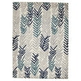 thumbnail image 1 of Ottomanson Diagona Modern Floral 5x7 Area Rug, 5'3" x 6'11", Gray/Ivory/Navy, 1 of 5