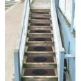 thumbnail image 1 of Ottomanson Easy Clean, Waterproof, Low Profile Non-Slip Indoor/Outdoor Rubber Stair Treads, 10" x 30" (5 Pack), Black/Bronze, 1 of 9
