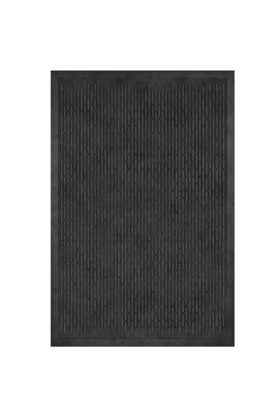 Heavy Duty Non-Slip Rubber Mat 24" x 36" Indoor Outdoor Waterproof Doormat for Entryway Garage Kitchen, Black