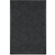 Ottomanson Heavy Duty Non-Slip Rubber Mat 24 x 36 Indoor Outdoor Waterproof Doormat for Entryway Garage Kitchen, Black