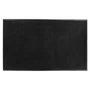 Ottomanson Easy Clean, Waterproof Non-Slip 3x5 Indoor/Outdoor Rubber Doormat, 35" x 60", Black
